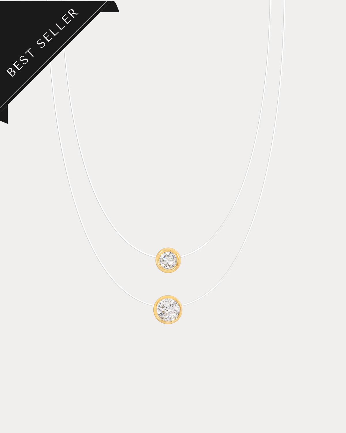 Double Diamond Dots Necklace