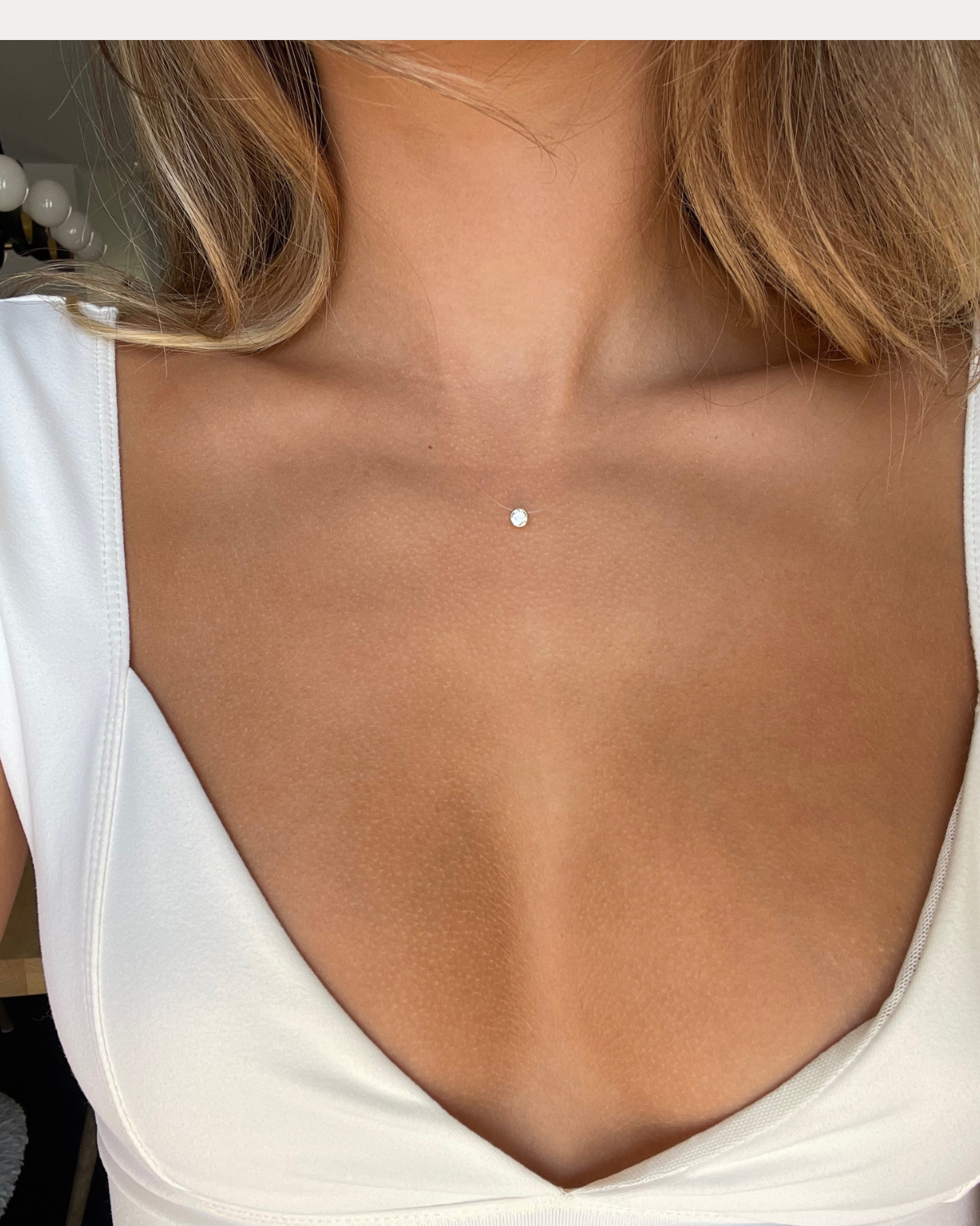 Single Diamond Dots Necklace