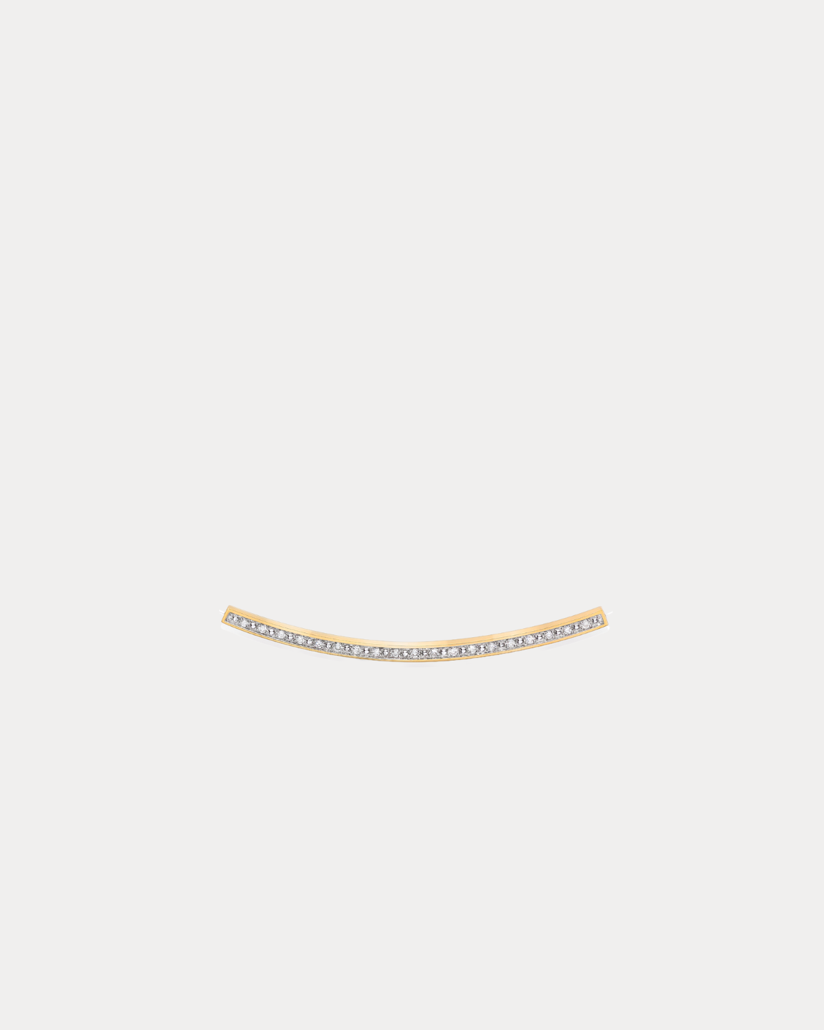 Horizontal Pave Diamond Gold Bar